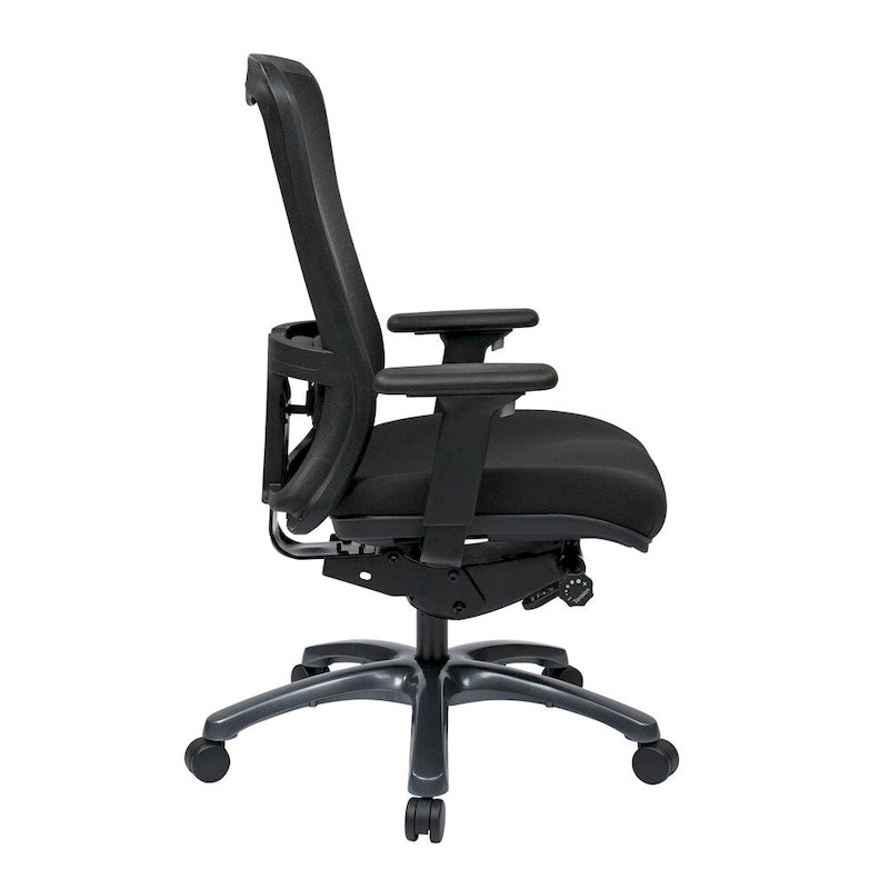 Chaise de bureau ergonomique à dossier haut ProGrid respirant