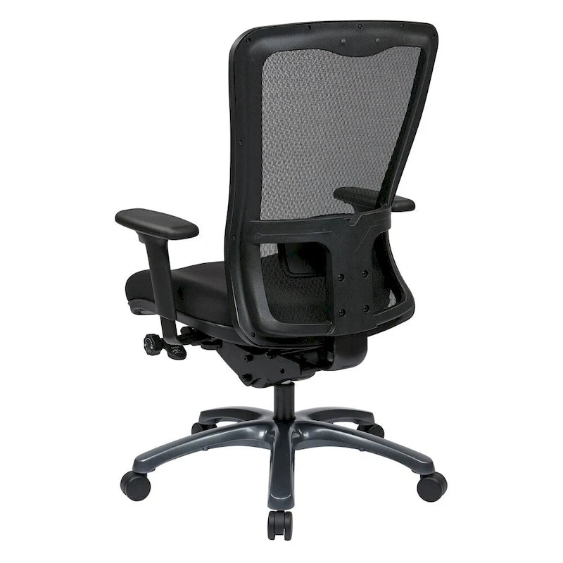 Chaise de bureau ergonomique à dossier haut ProGrid respirant