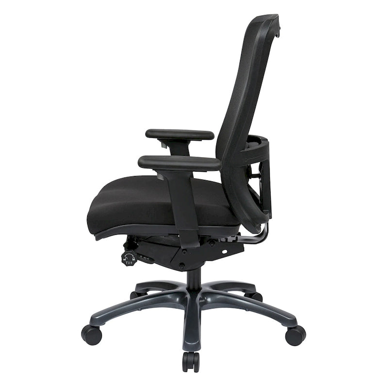 Chaise de bureau ergonomique à dossier haut ProGrid respirant