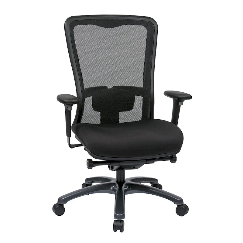 Chaise de bureau ergonomique à dossier haut ProGrid respirant