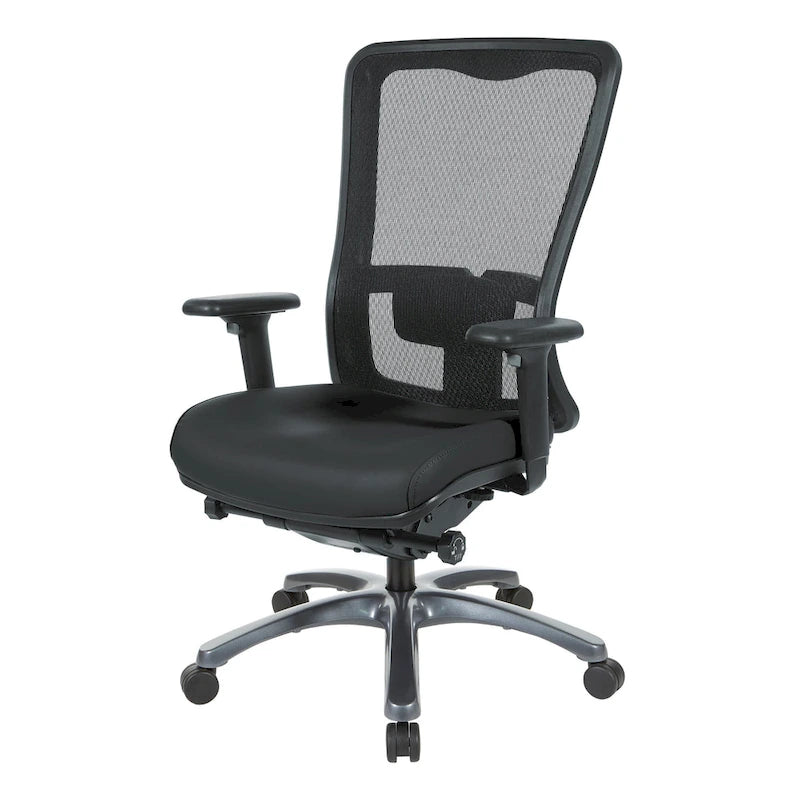 Chaise de bureau ergonomique à dossier haut ProGrid respirant