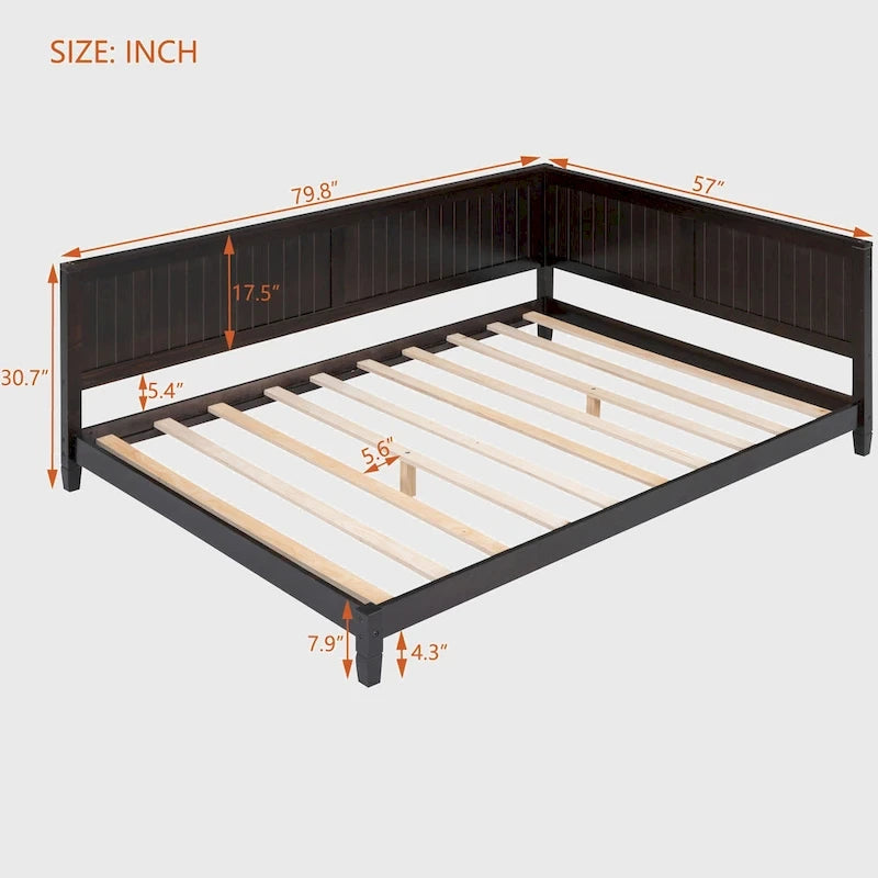 Lit de repos en bois grand format