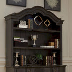  Chesapeake Wire Brushed Antique Black Credenza Hutch