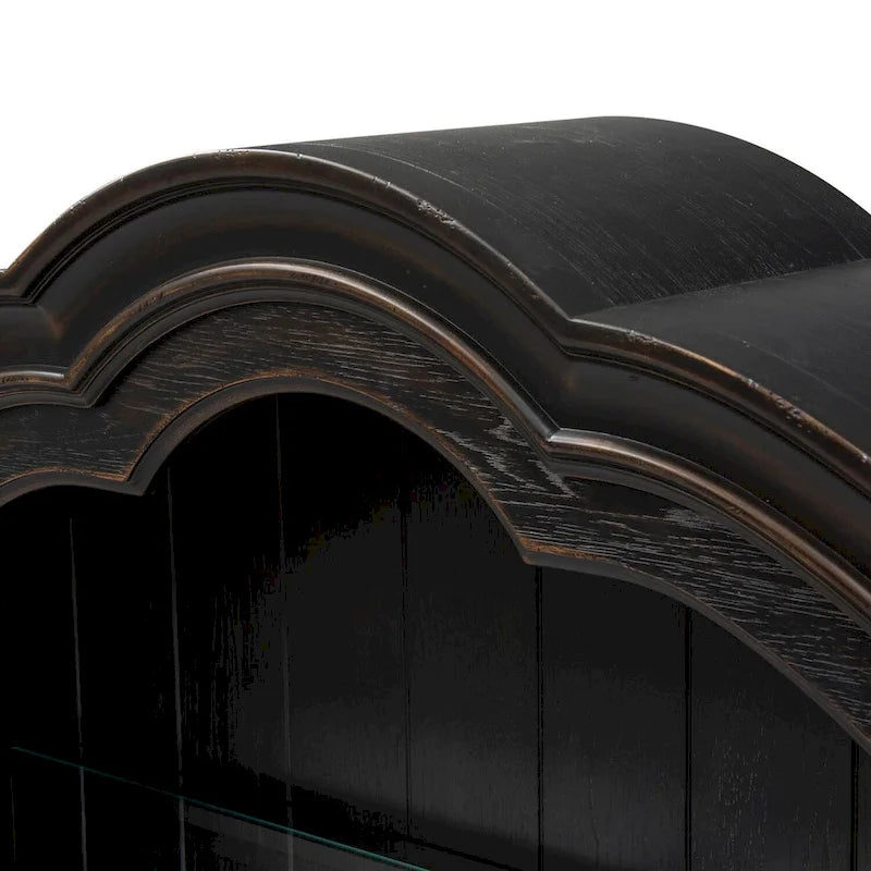 Crédence/Vaisselier Chesapeake noir antique brossé