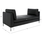 Banc en cuir Shirl SAFAVIEH Couture - 81 po L x 32 po P x 34 po H - 81L x 32P x 34H