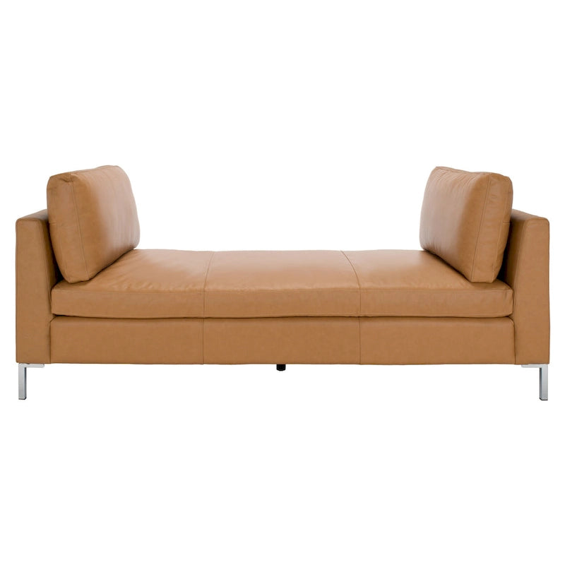Banc en cuir Shirl SAFAVIEH Couture - 81 po L x 32 po P x 34 po H - 81L x 32P x 34H