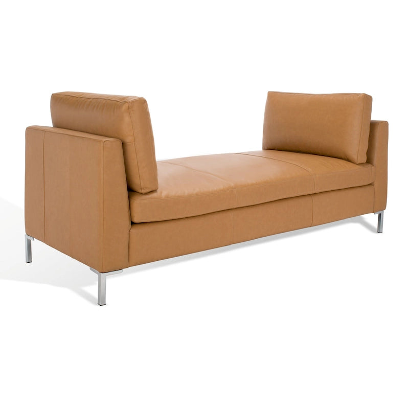 Banc en cuir Shirl SAFAVIEH Couture - 81 po L x 32 po P x 34 po H - 81L x 32P x 34H