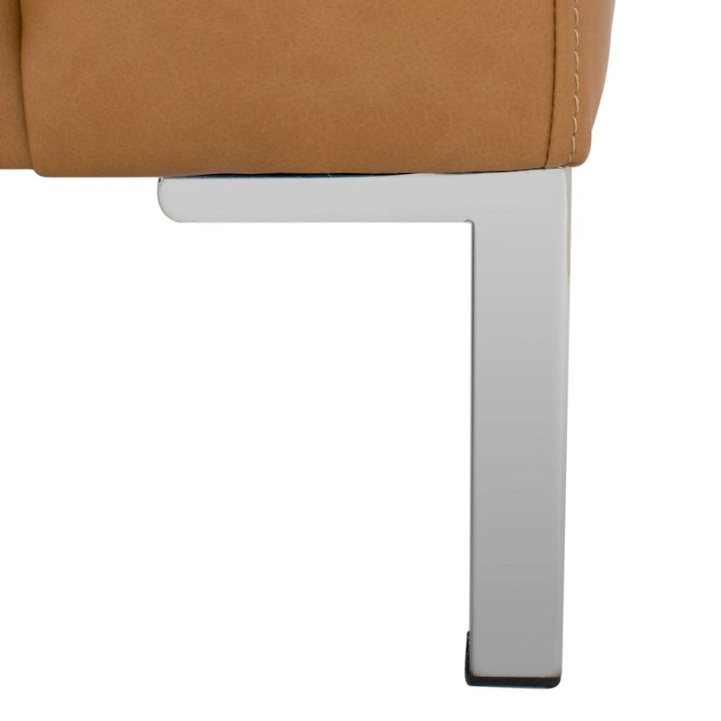 Banc en cuir Shirl SAFAVIEH Couture - 81 po L x 32 po P x 34 po H - 81L x 32P x 34H