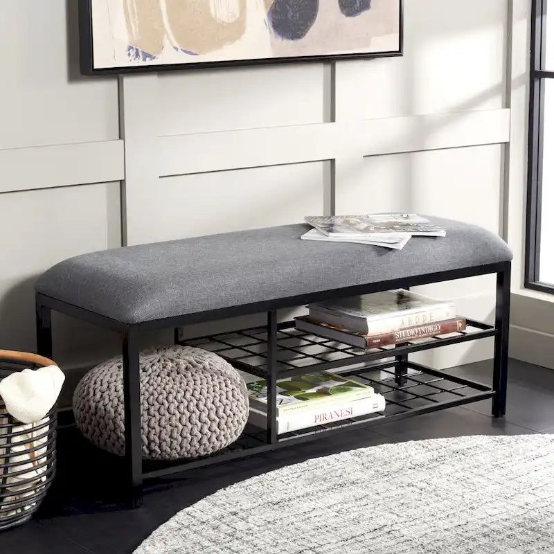 Banc ouvert avec coussin SAFAVIEH Yael - 42 L x 15 P x 18 H - 42Lx15Px18H