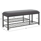 Banc ouvert avec coussin SAFAVIEH Yael - 42 L x 15 P x 18 H - 42Lx15Px18H