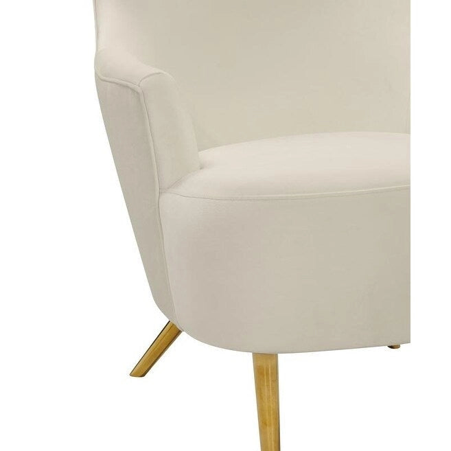 Fauteuil d'appoint en velours Julia Wingback