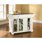 Îlot/Chariot de cuisine pleine grandeur avec dessus en granit Crosley Alexandria - 18p x 51.5L x 34H