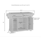 Îlot/Chariot de cuisine pleine grandeur avec dessus en granit Crosley Alexandria - 18p x 51.5L x 34H