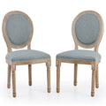 Chaises de salle à manger et d'appoint rembourrées CO-Z Louis XVI, lot de 2