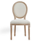 Chaises de salle à manger et d'appoint rembourrées CO-Z Louis XVI, lot de 2