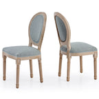 Chaises de salle à manger et d'appoint rembourrées CO-Z Louis XVI, lot de 2