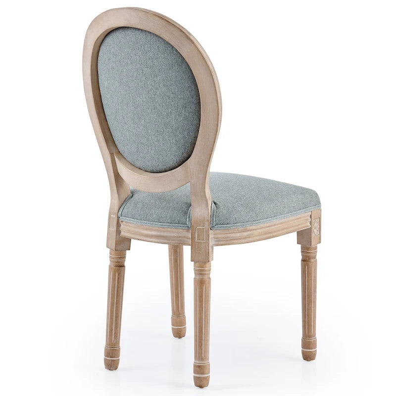 Chaises de salle à manger et d'appoint rembourrées CO-Z Louis XVI, lot de 2