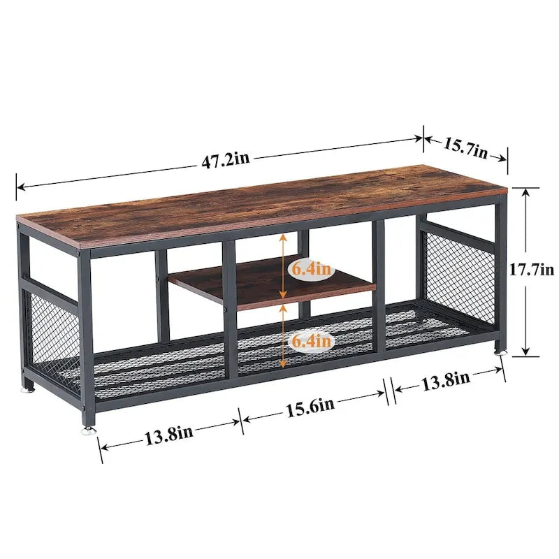 Lot de 3 tables basses modernes Taomika avec étagères de rangement, marron/noir