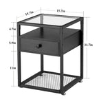 Lot de 3 tables basses modernes Taomika avec étagères de rangement, marron/noir