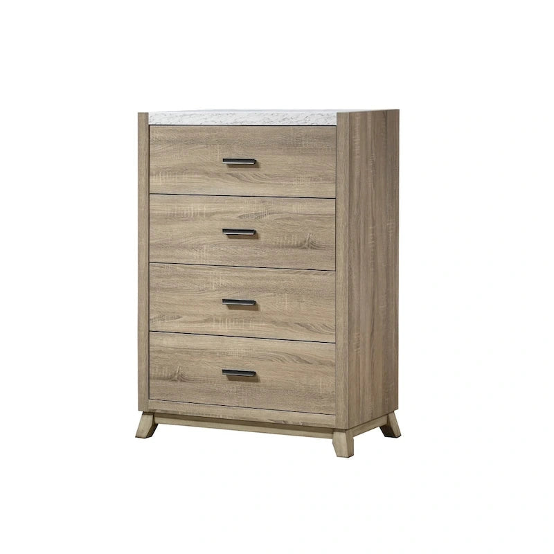 Parure de chambre 5 pièces Daemon en panneau couleur brun clair