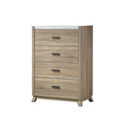 Parure de chambre 5 pièces Daemon en panneau couleur brun clair