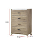 Parure de chambre 5 pièces Daemon en panneau couleur brun clair