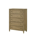 Ensemble de chambre à coucher Newell 6 pièces avec lit à baldaquin et plateforme, rembourré, brun clair