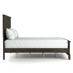 Ensemble de chambre à coucher 6 pièces avec panneau en bois gris traditionnel Evva