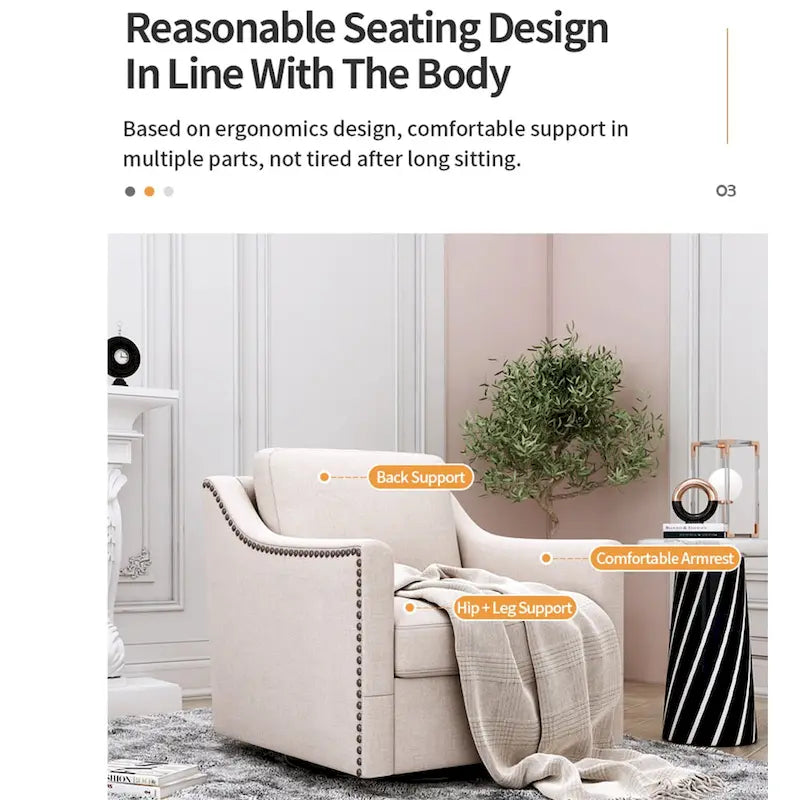 Fauteuil pivotant à 360 degrés