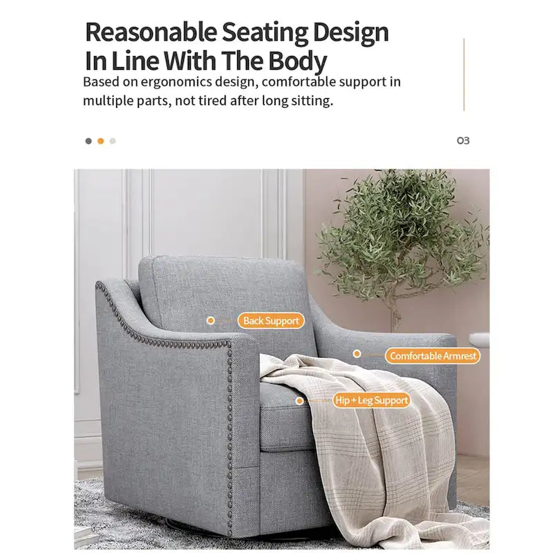 Fauteuil pivotant à 360 degrés