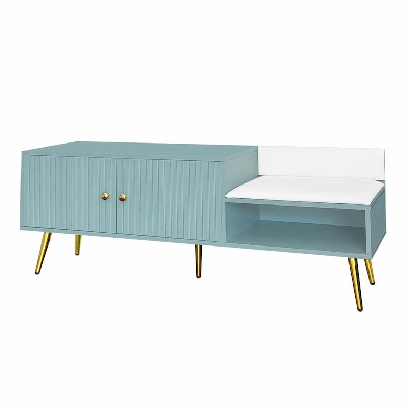Banc de rangement pour chaussures moderne avec compartiment caché et coussin rembourré