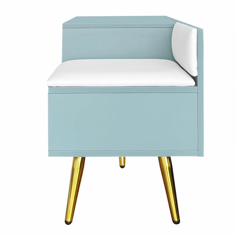 Banc de rangement pour chaussures moderne avec compartiment caché et coussin rembourré