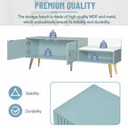 Banc de rangement pour chaussures moderne avec compartiment caché et coussin rembourré