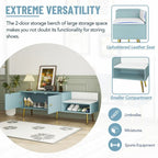 Banc de rangement pour chaussures moderne avec compartiment caché et coussin rembourré
