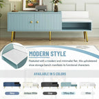 Banc de rangement pour chaussures moderne avec compartiment caché et coussin rembourré