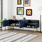 Banc de rangement pour chaussures moderne avec compartiment caché et coussin rembourré