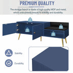 Banc de rangement pour chaussures moderne avec compartiment caché et coussin rembourré