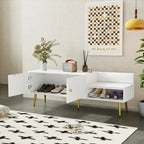 Banc de rangement pour chaussures moderne avec compartiment caché et coussin rembourré