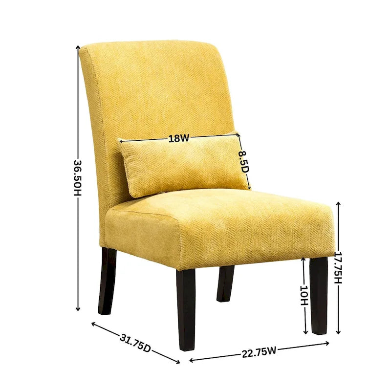 Fauteuil d'appoint sans accoudoirs avec coussin