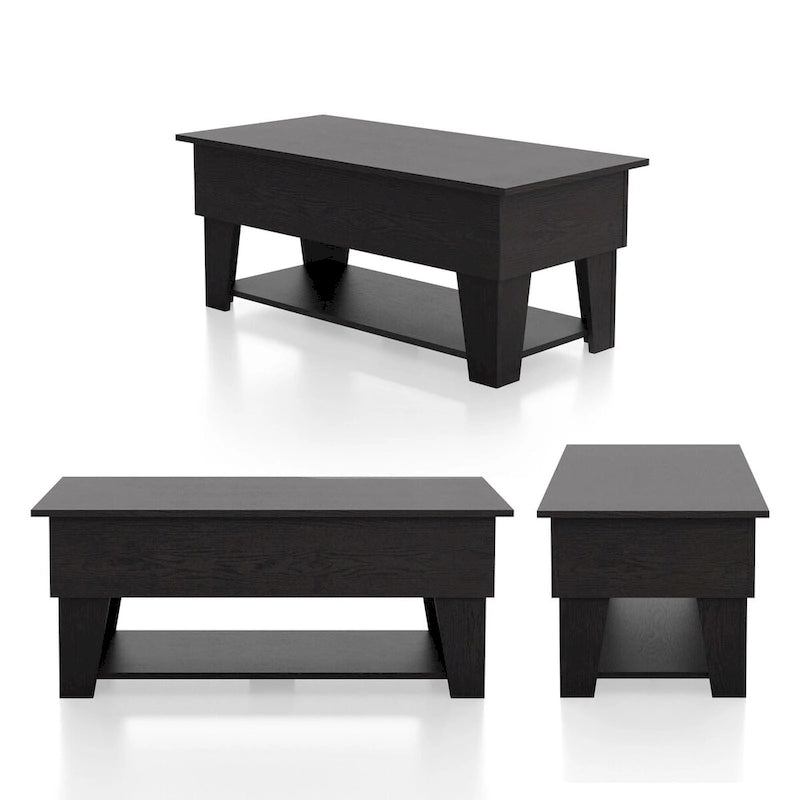 Table basse relevable moderne de 99 cm avec éclairage LED 16 couleurs et rangement dissimulé