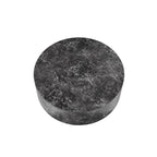 Table basse ronde en faux marbre moderne avec 2 tiroirs, entièrement assemblée