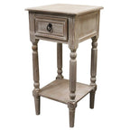 Table d'appoint rustique en bois massif style ferme moderne