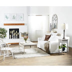 Table d'appoint rustique en bois massif style ferme moderne