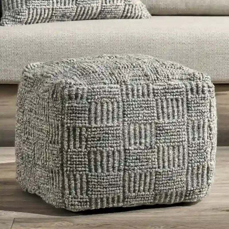 Pouf intérieur/extérieur en tissu recyclé Shades 18