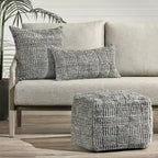 Pouf intérieur/extérieur en tissu recyclé Shades 18