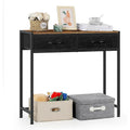 33.5 Table console étroite moderne avec tiroirs