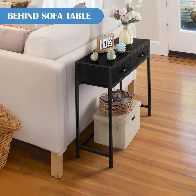 33.5 Table console étroite moderne avec tiroirs