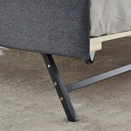 Lit de repos rembourré simple avec lit gigogne relevable simple et ports de recharge USB