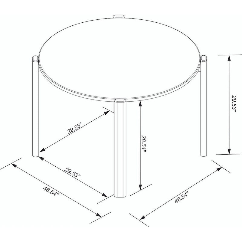 Table à manger ronde Mid Century Modern Gales 46.54