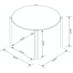 Table à manger ronde Mid Century Modern Gales 46.54
